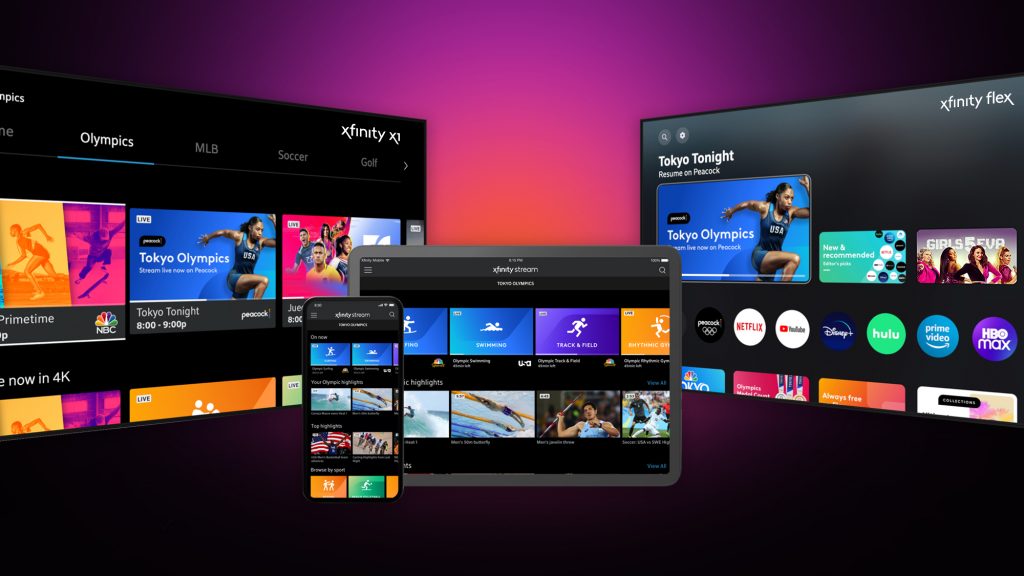 Xfinity Olympic Coverage Full Suite of devices