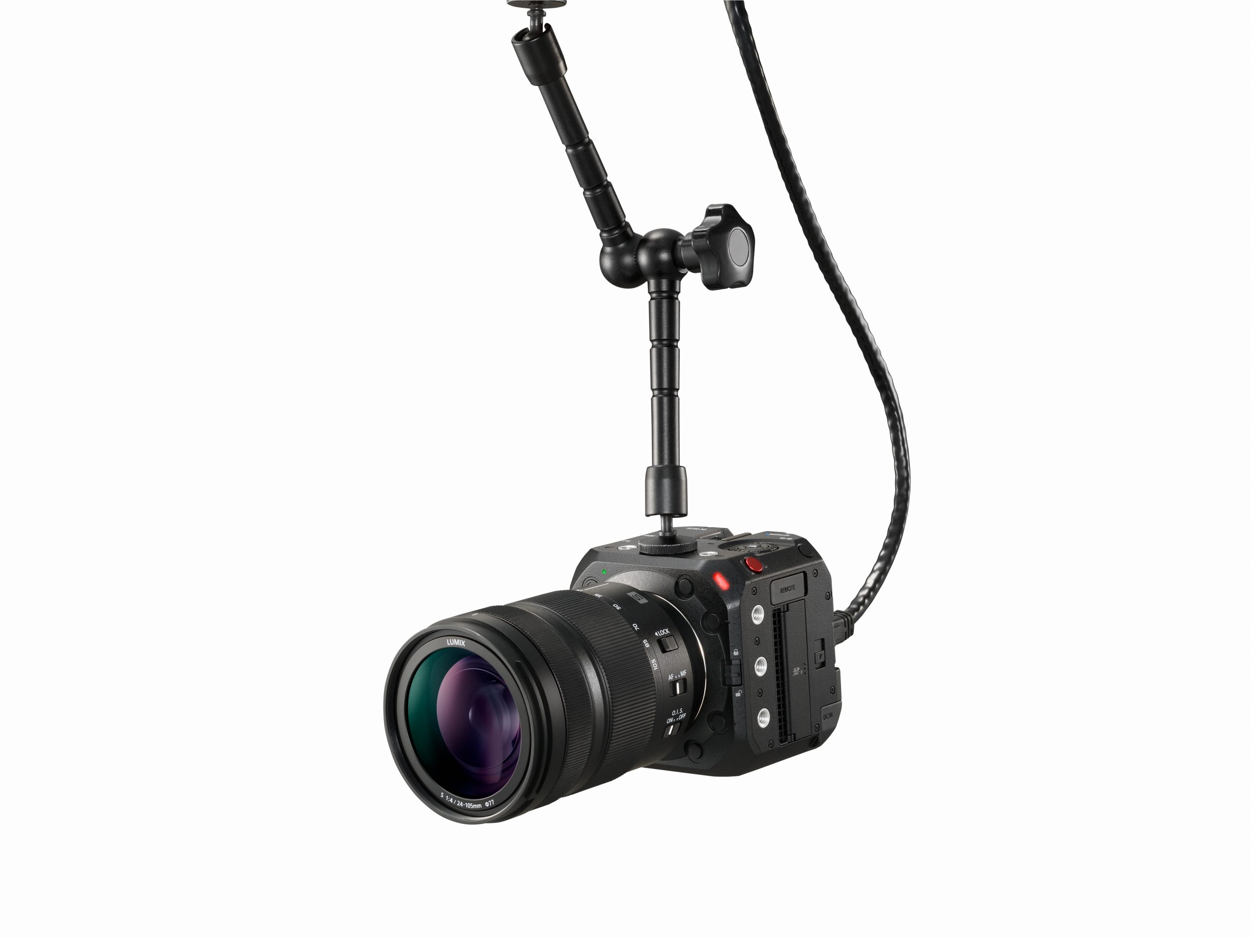 The LUMIX DC-BS1H set up to a rig
