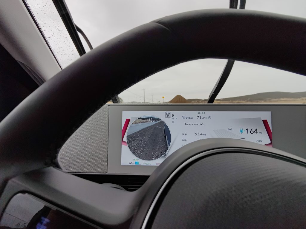 The Hyundai Ioniq 5 electric vehicle's dashboard
