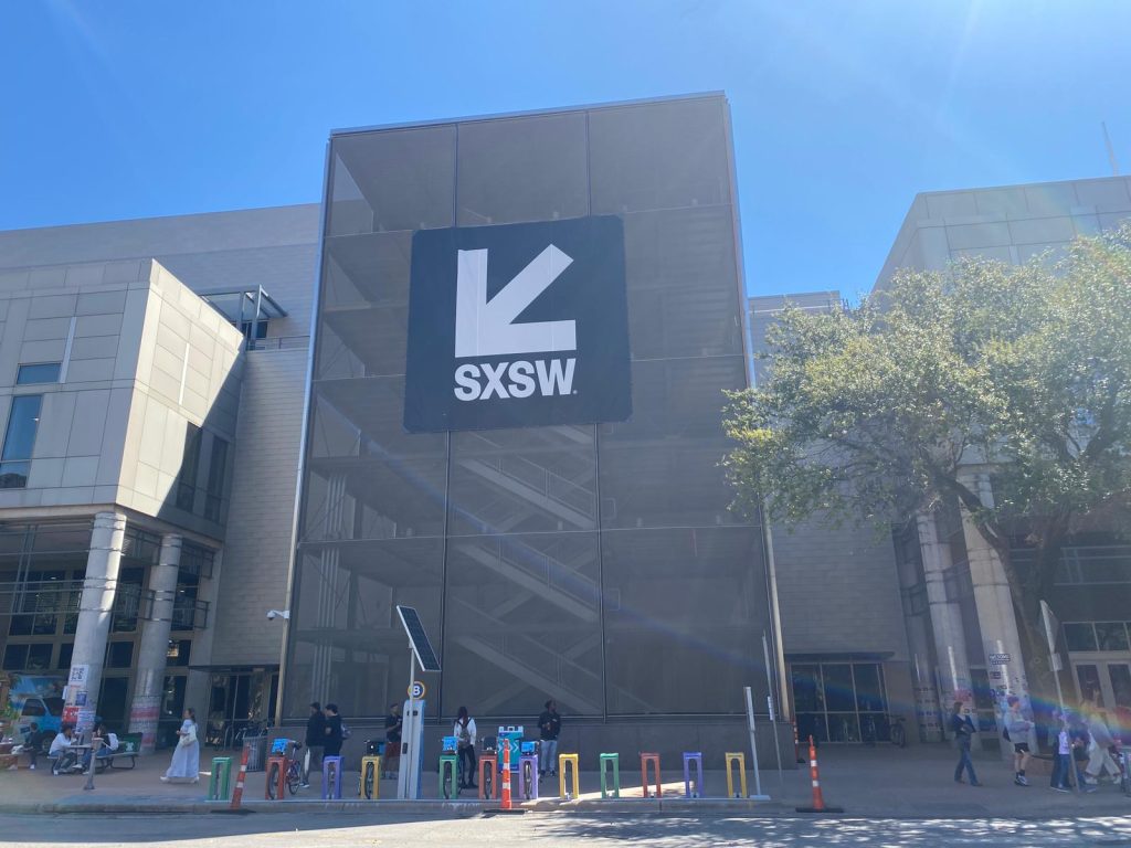The Austin  Convention Center, where SXSW 2022's panels and exhibits were held in person and streamed online. 