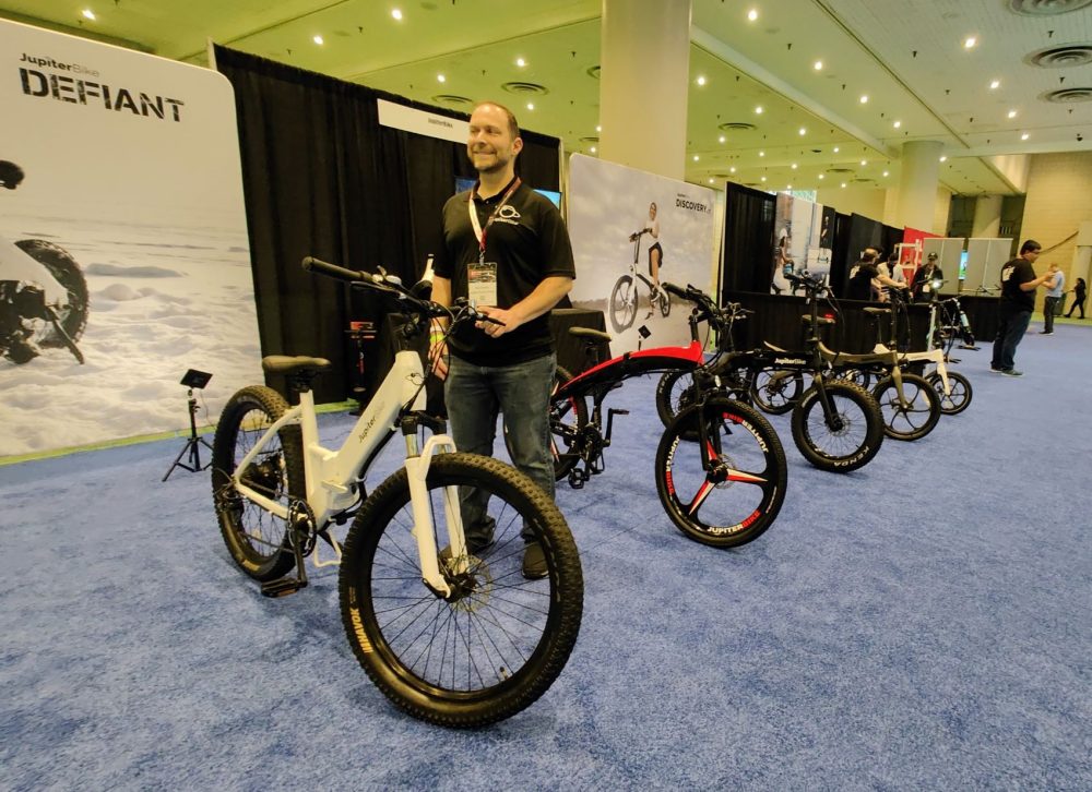 e-mobility on display at the NY Auto Show with Jupiter Bike President Rob Daniels